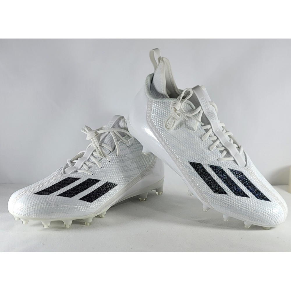 Adidas Adizero Scorch Football Cleats GX5126 White Black Mens Size 16